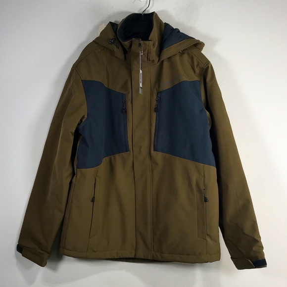 Free Country Thermo Softshell Jacket, Men's Size S - Bark Brown/Deep Charcoal - Picture 1 of 10